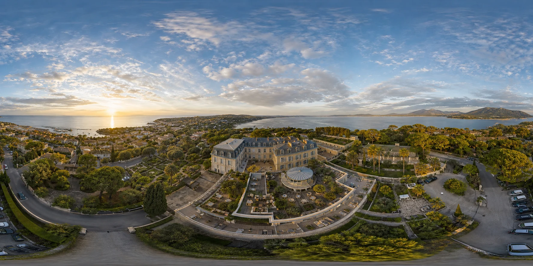 Vue aérienne 360 par drone